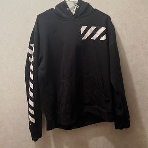 Black and white striped sweatshirt